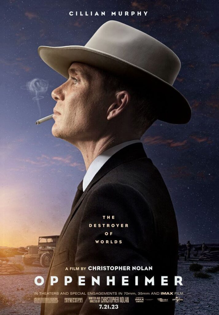 oppenheimer christophernolan cillianmurphy hollywoodmovieposter